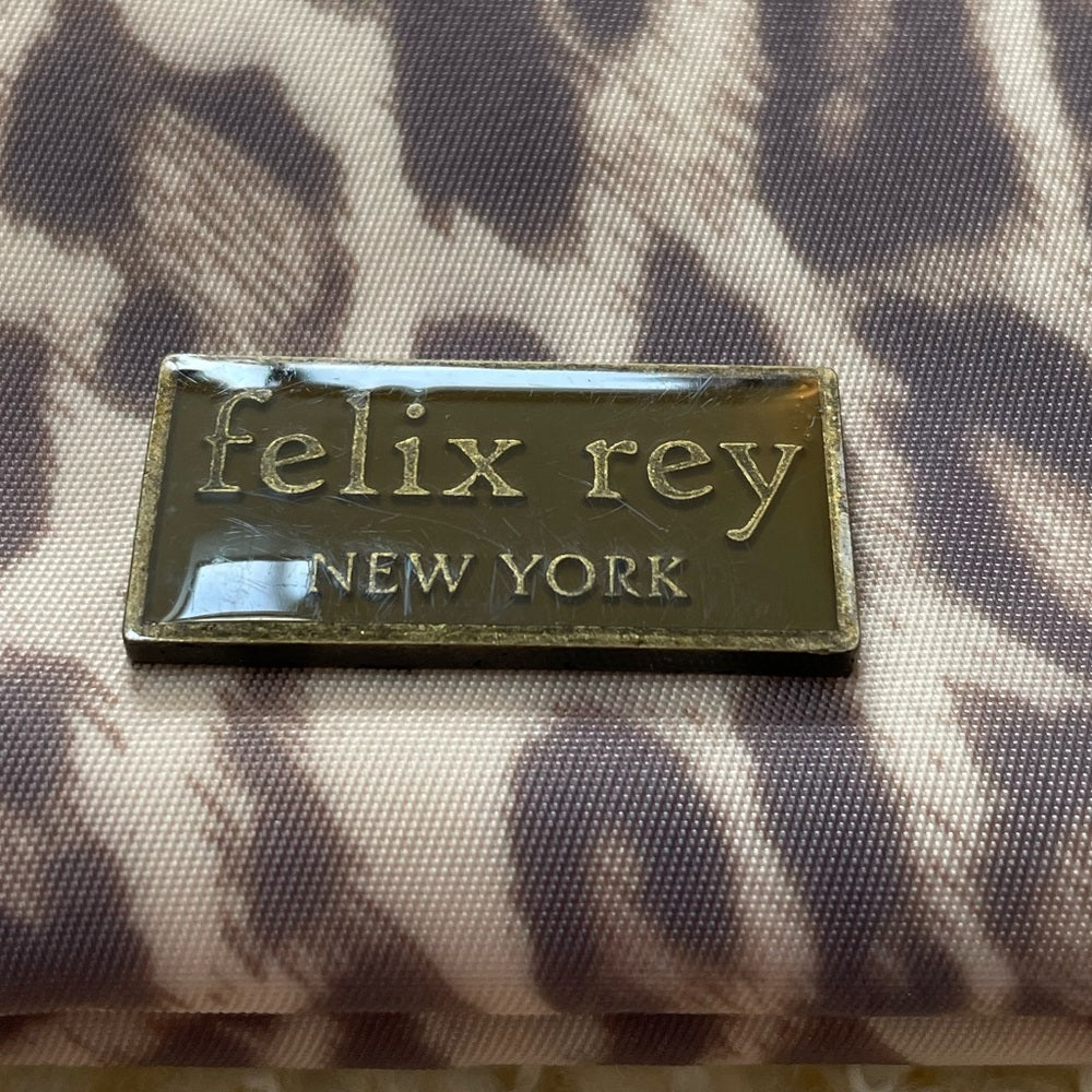 Felix Rey Leopard Bow Detail Clutch