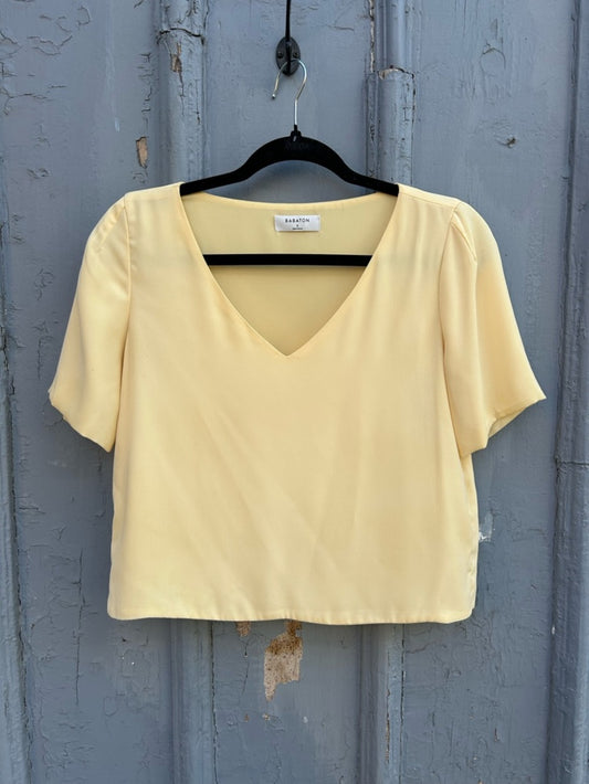 Babaton Yellow Randy Blouse, size Small