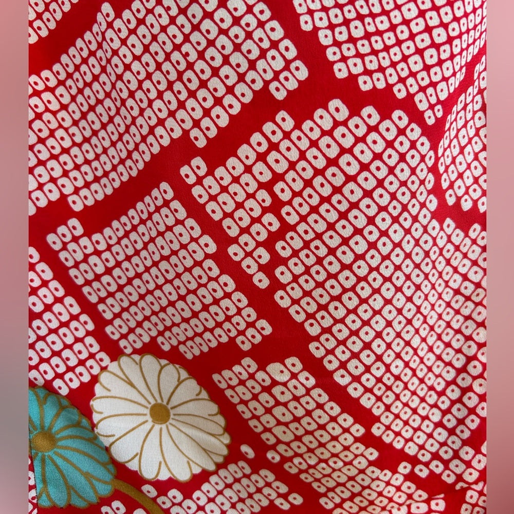 Liefsdottier Anthropologie red ruffle side silk blouse, size 6