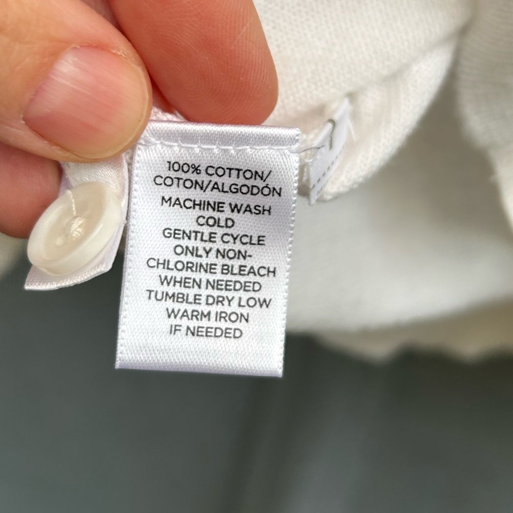 Ann Taylor Loft cream Cotton cardigan, size S