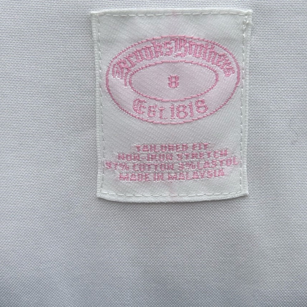 Brooks Brothers Slim Fit White Cotton Shirt, BNWT (a couple marks), size 8