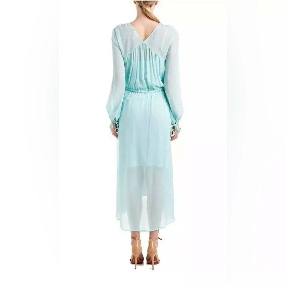 Maje Rutabaga Menthe Chiffon Maxi dress, size “2” (6/8 fits large)