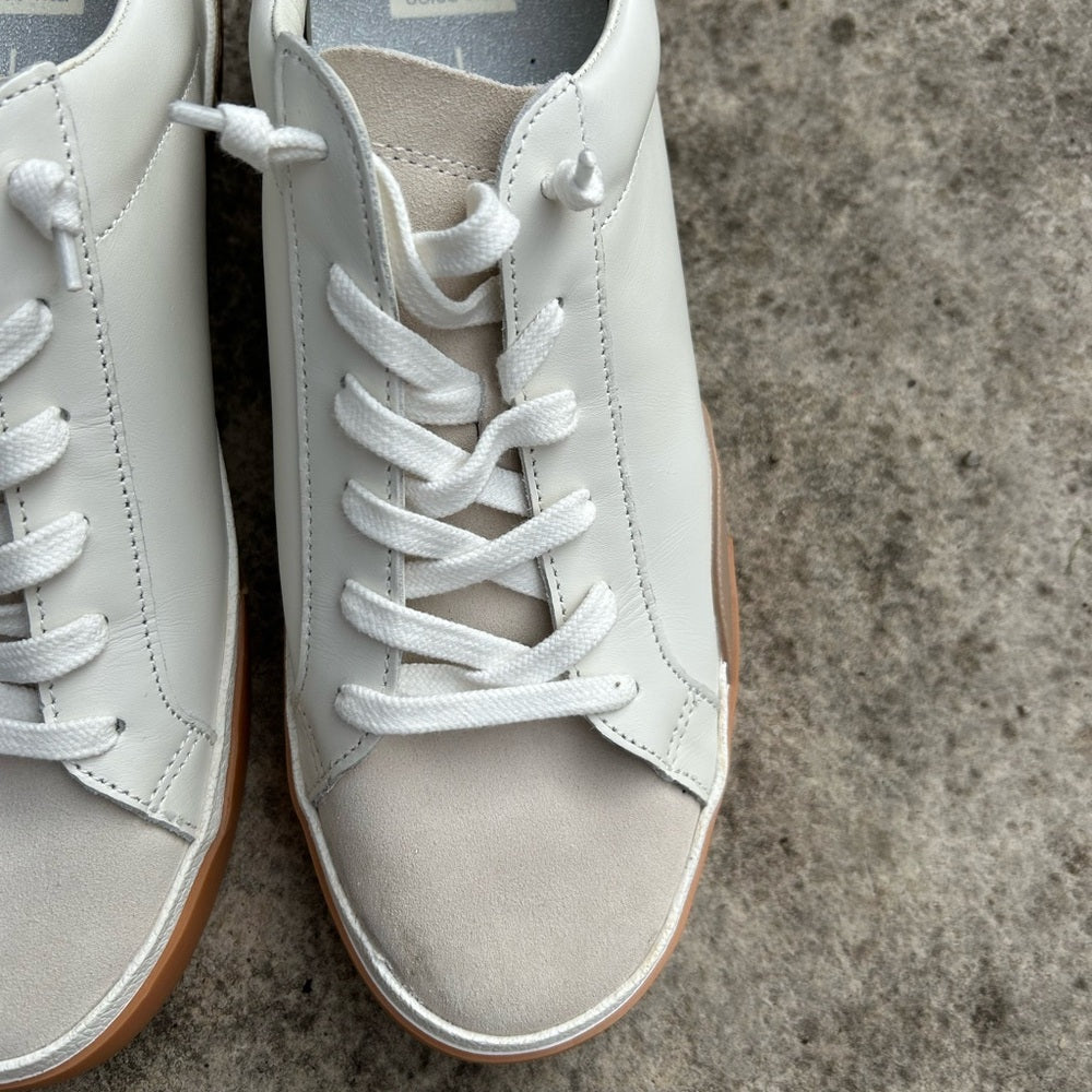 Dolce Vita Zina gold white Leather sneakers, BNWOB, size 10