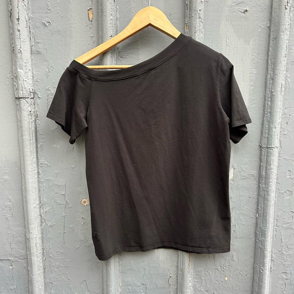 Lululemon Off-The-Shoulder Cotton T-Shirt, size approx M