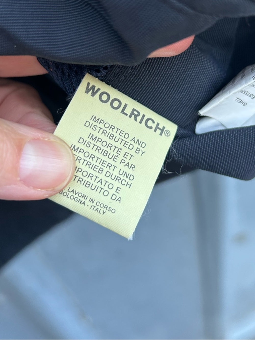 Woolrich Nylon Branded Rain Coat, size Large