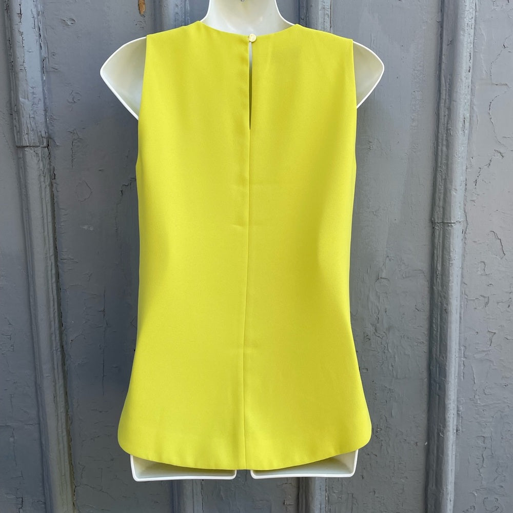 Ted Baker Chartreuse sleeveless blouse, Ted size 1 (small)