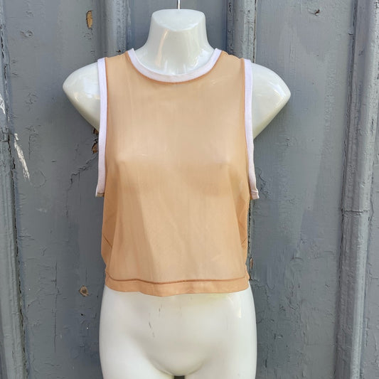 Hoi Bo Sheer Halter Tank, size Large