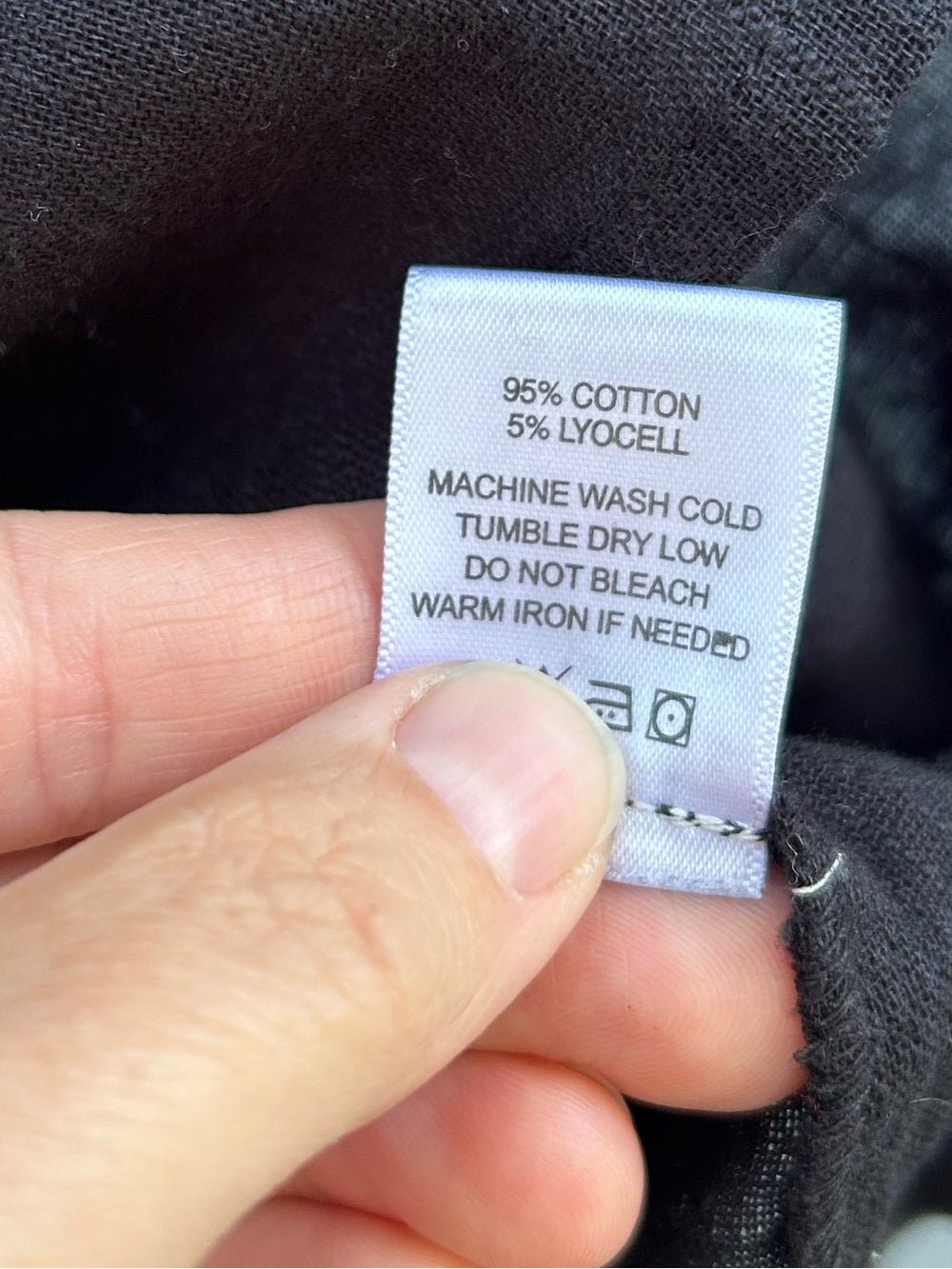 Able black cotton lyocell tank, size XL