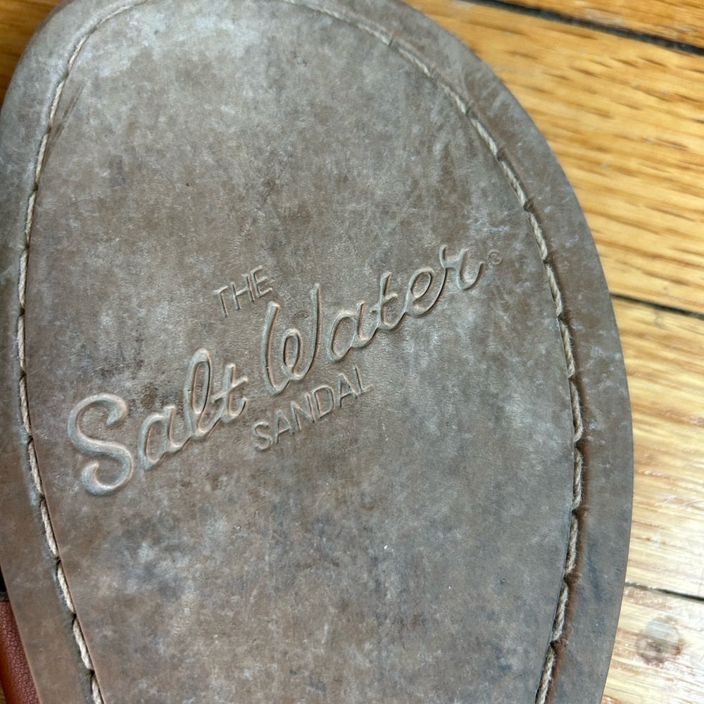 Saltwater Tan Classic Slides, size UK 7 (US 9)
