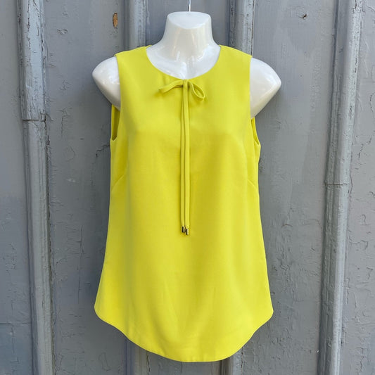 Ted Baker Chartreuse sleeveless blouse, Ted size 1 (small)