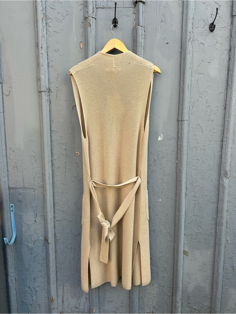 Max Mara Leisure Knitted Wool Waistcoat, BNWT, Taupe, size S