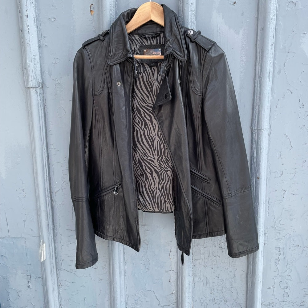 Mackage Leather Moto style jacket, size M