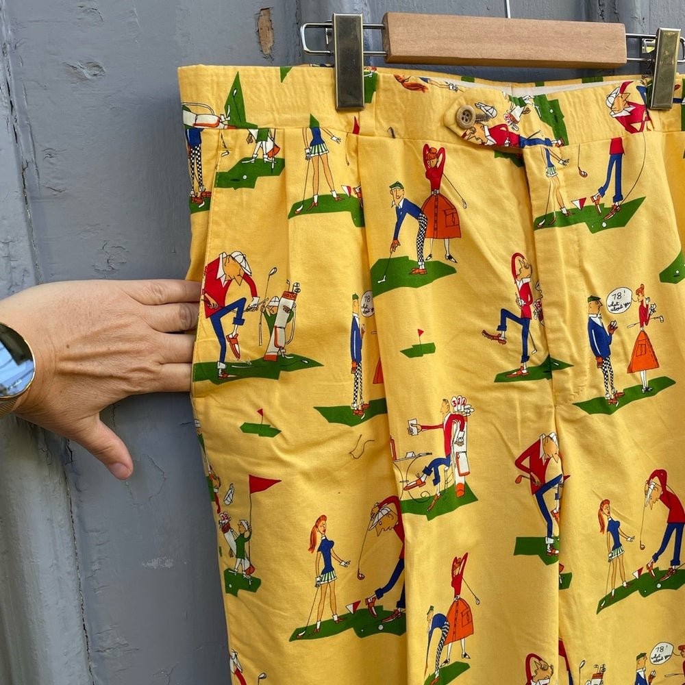 Amazing handmade golf themed  golf pants, size 38-40