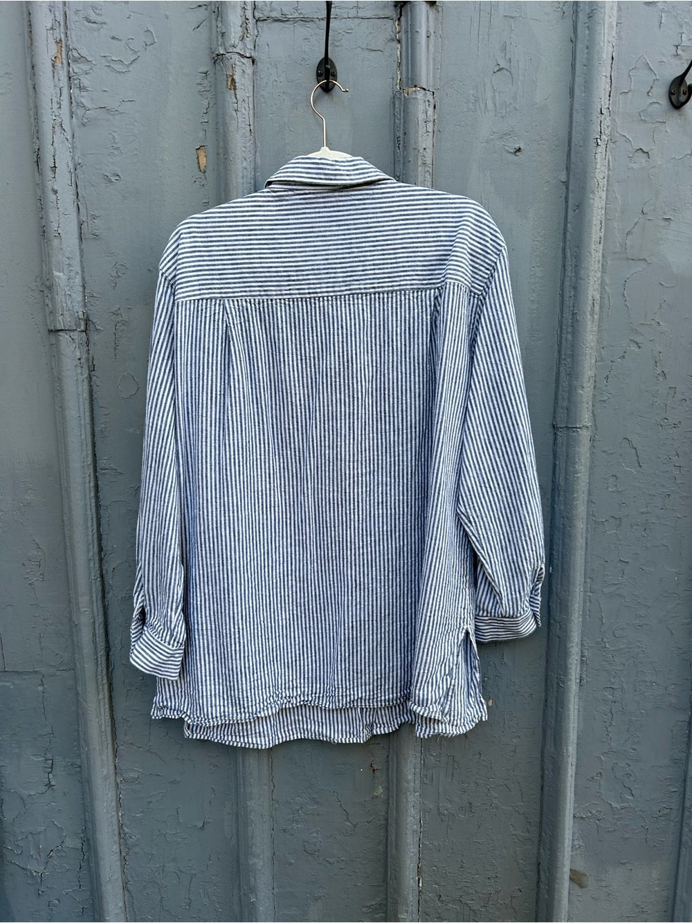 FIG blue & White striped button down, size XL