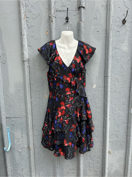 Parker ruffle front floral dress, Approx Size M
